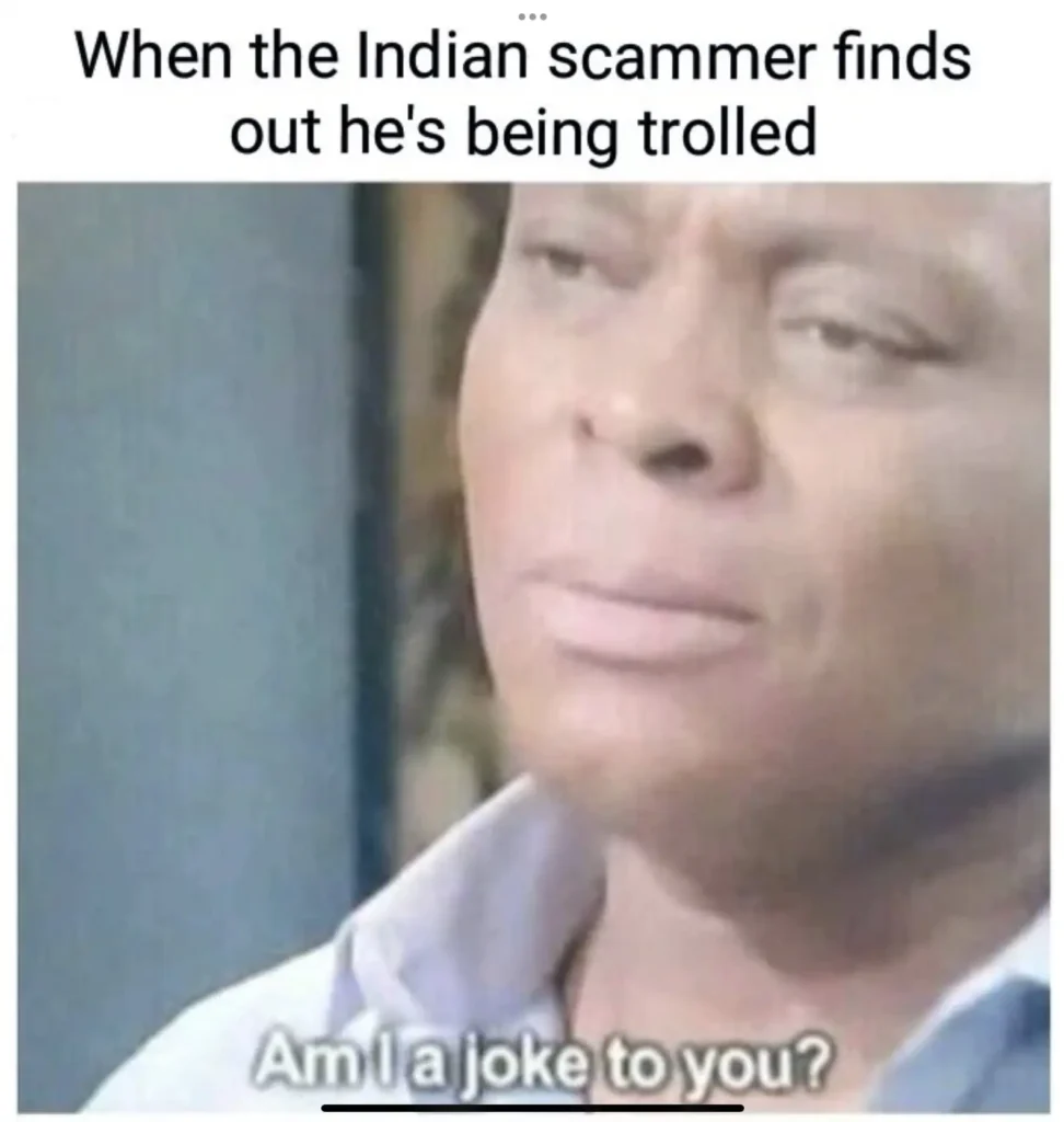 indian scammer meme